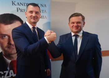 Rafał Czajkowski udziela poparcia Wojciechowi Skurkiewiczowi – konferencja prasowa