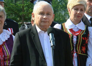 Jarosław Kaczyński Prezes Prawa i Sprawiedliwości odwiedził Kuczki-Kolonia w gminie Gózd