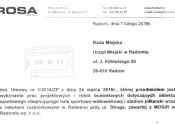 ROSA-BUD żąda 23 mln więcej na budowę hali i stadionu. Co zrobi prezydent Radomia?