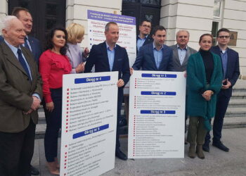 Konferencja prasowa radnych Prawo i Sprawiedliwość Radom dotycząca propozycji budżetowych na 2020 rok