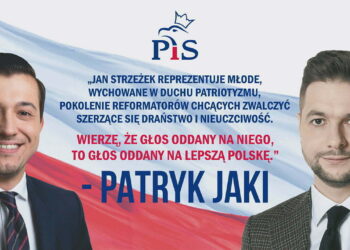 Jan Strzeżek z poparciem Patryka Jakiego