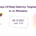 LVI Sesja Rady Dzielnicy Targówek m.st. Warszawy 08.12.2021r. godz. 17.00
